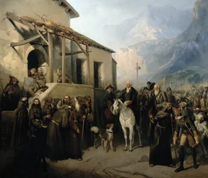 Feltmarskal Alexander Suvorov på St Gothard-toppen, 13. september 1799, 1855